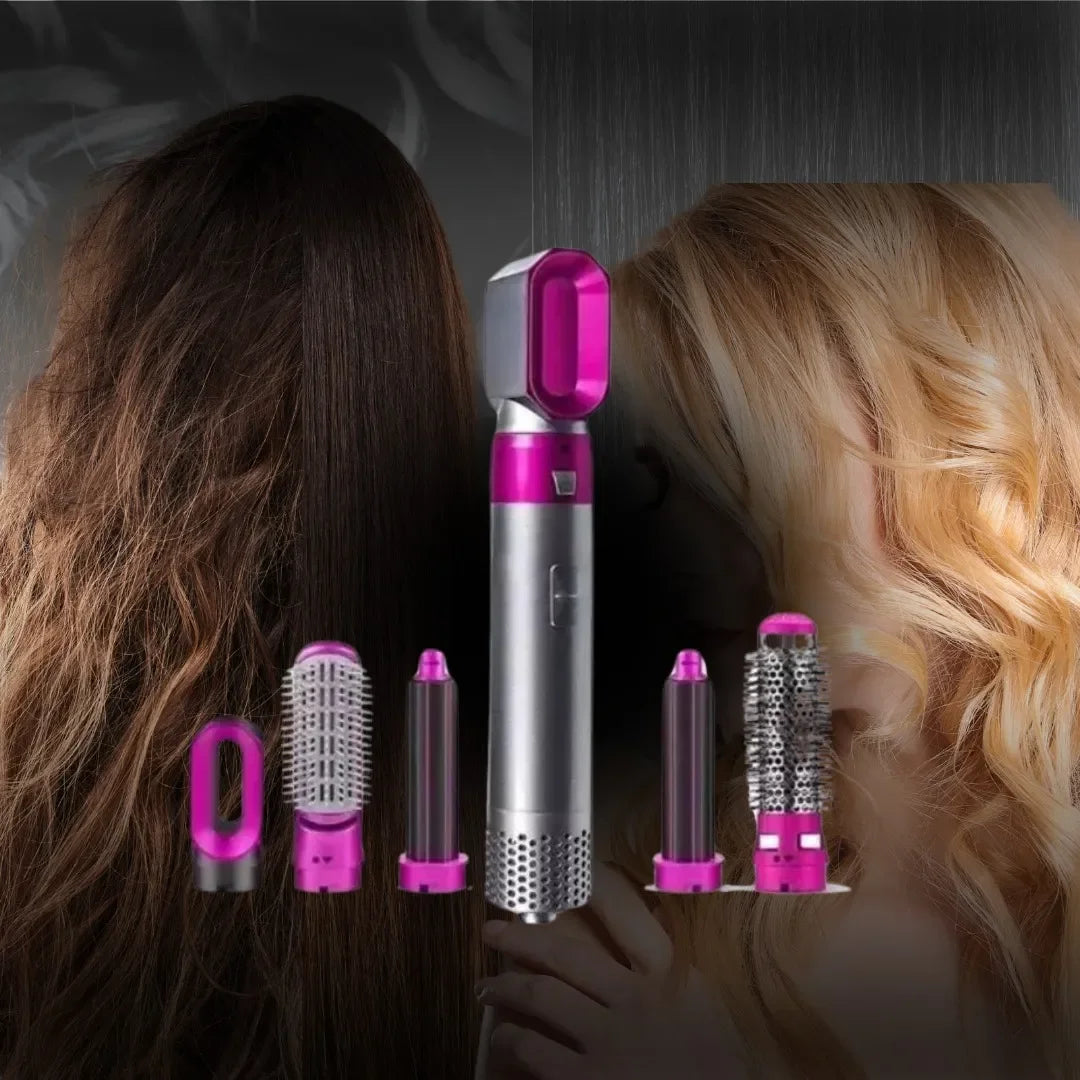 Cepillo Secador 5 en 1 Profesional – Alisa, Riza, Seca y Da Volumen con un Solo Product