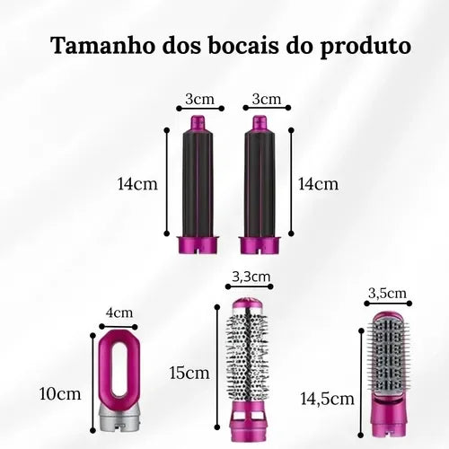 Cepillo Secador 5 en 1 Profesional – Alisa, Riza, Seca y Da Volumen con un Solo Product