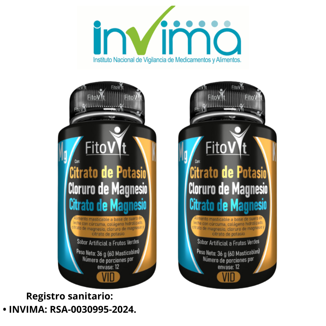 CITRATOS MASTICABLES FITOVIT 😍 Tu noche sin desvelo y tu día con energía: Potasio + Magnesio😴