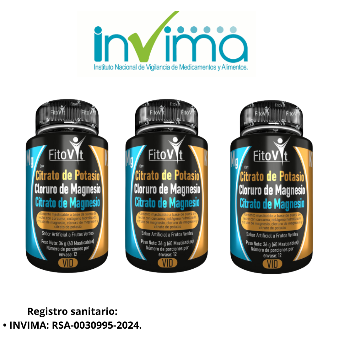 CITRATOS MASTICABLES FITOVIT 😍 Tu noche sin desvelo y tu día con energía: Potasio + Magnesio😴
