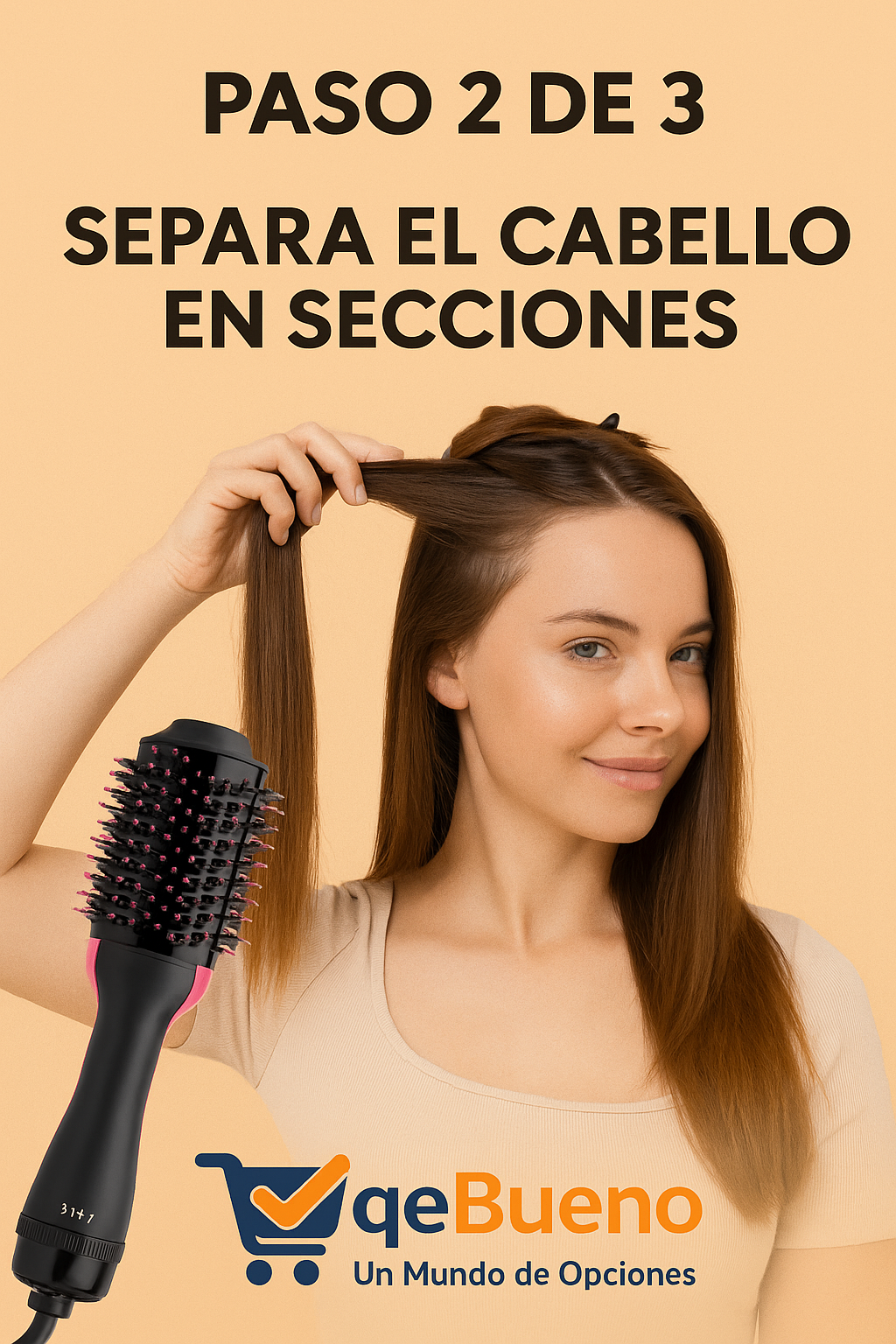 Cepillo Secador 5 en 1 Profesional – Alisa, Riza, Seca y Da Volumen con un Solo Product