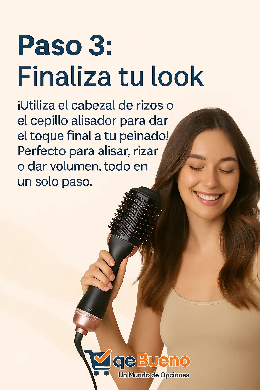 Cepillo Secador 5 en 1 Profesional – Alisa, Riza, Seca y Da Volumen con un Solo Product